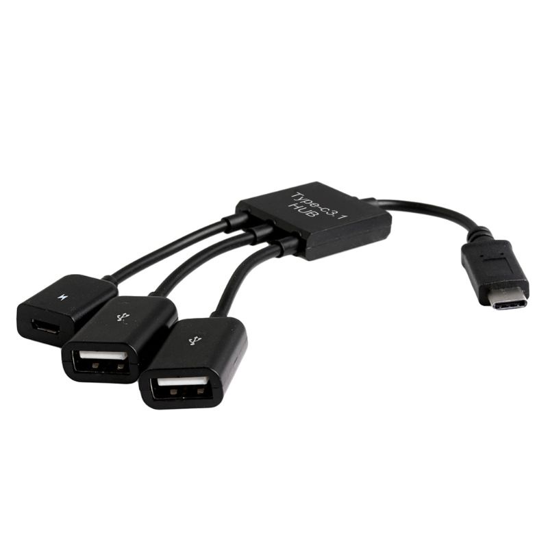 Dây Cáp OTG Chuyển Đổi 3 Trong 1 USB 3.1 Type-C Sang Micro USB 2.0
