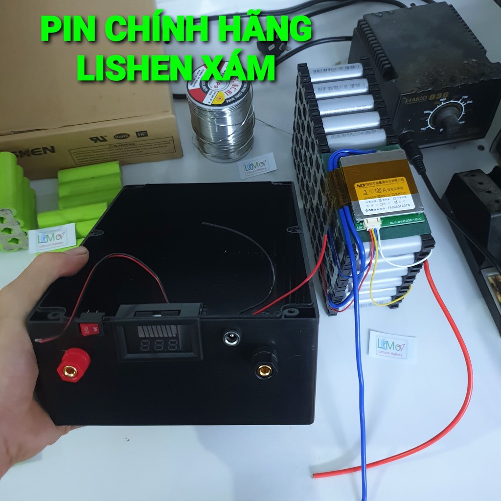 Bình Acquy Pin Lithium 12V 52AH. Chuyên dùng cho Kích điện, năng lượng mặt trời, máy bắt giun, xe điện...