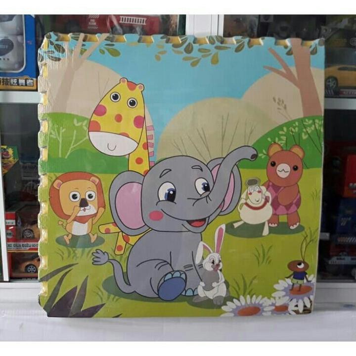 THẢM XỐP GHÉP HOẠT HÌNH BỘ 4 MIẾNG 60x60CM - Giá Rẻ Mẫu Ngẫu Nhiên