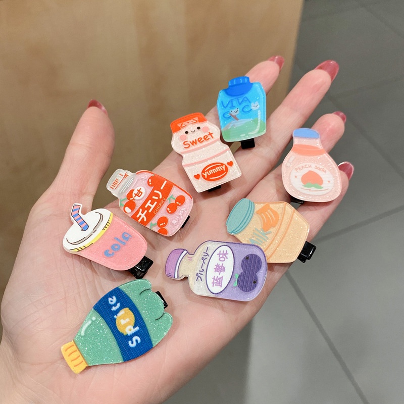 Kẹp tóc mái cute hàn quốc SIBBI kiểu mỏ vịt hoạ tiết hoạt hình dễ thương SB0009