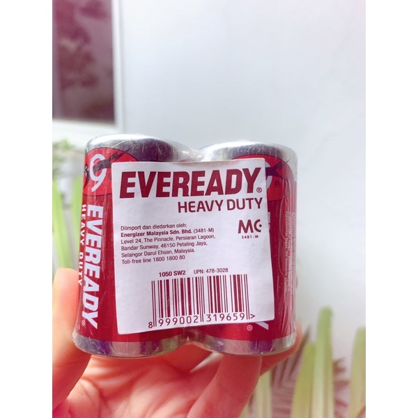 Vỉ 2 Viên Pin eveready heavy duty 1050 SW2 D