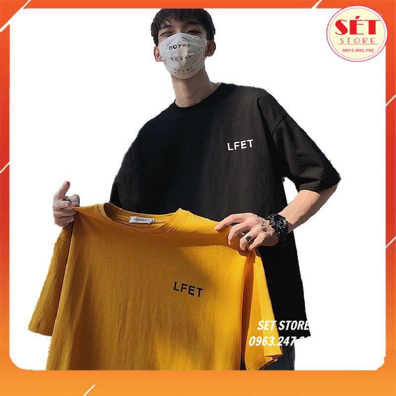 Áo thun nam nữ tay lỡ form rộng unisex in chữ LFET - ĐEN,TRẮNG,VÀNG -Setstore | BigBuy360 - bigbuy360.vn