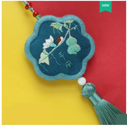 Kit nguyên kiệu tự làm túi thơm Thêu Tay Omamori trang trí ô tô đeo túi xách làm móc khóa Phong cách Bách hóa Na Na