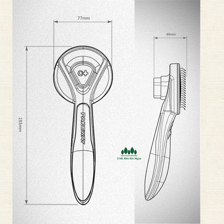[HÀNG CAO CẤP] Lược chải lông T9 có nút bấm - Tiệm Mèo Moa