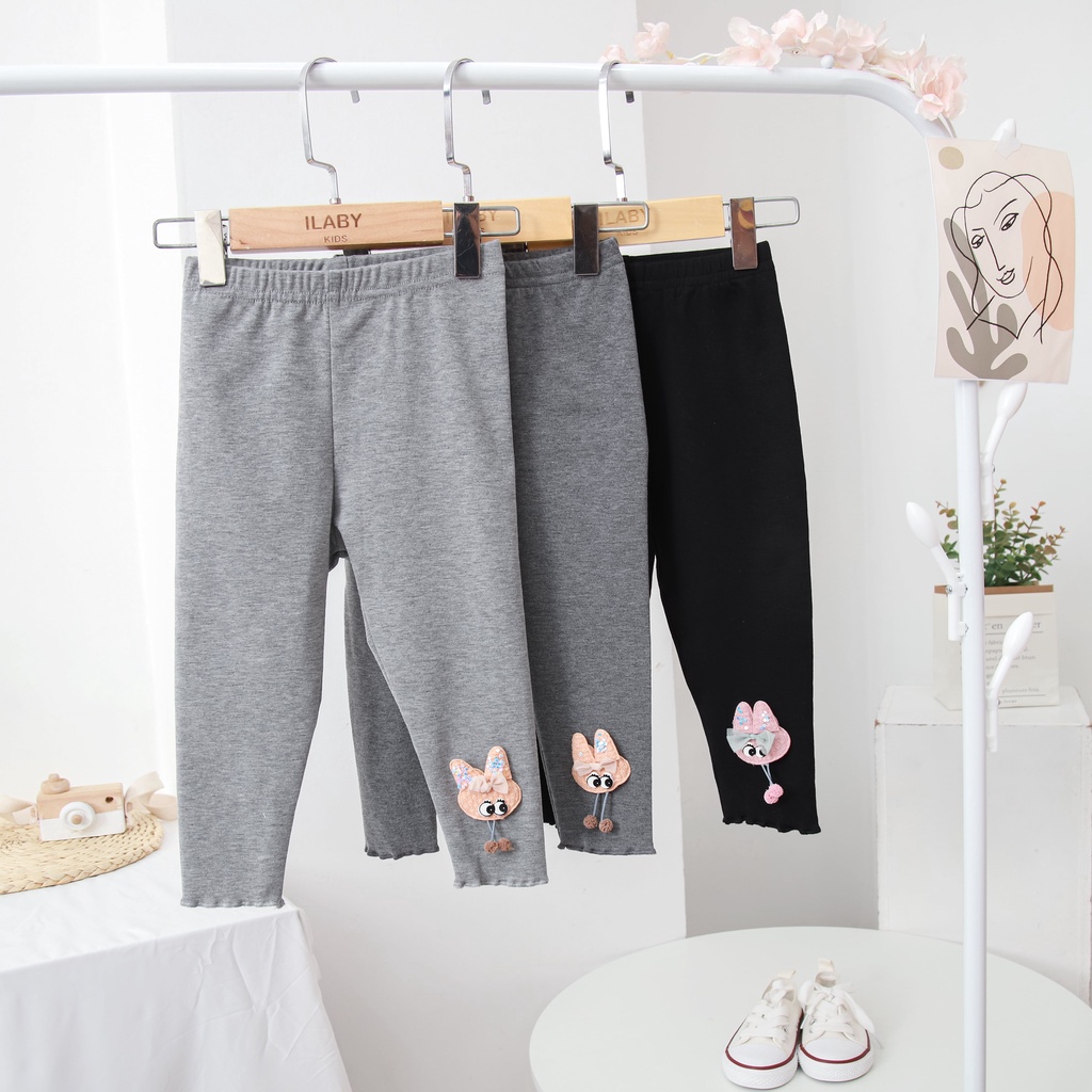 Quần legging cho bé gái ILABY thiết kế cute phần ống quần [32IG06121021]