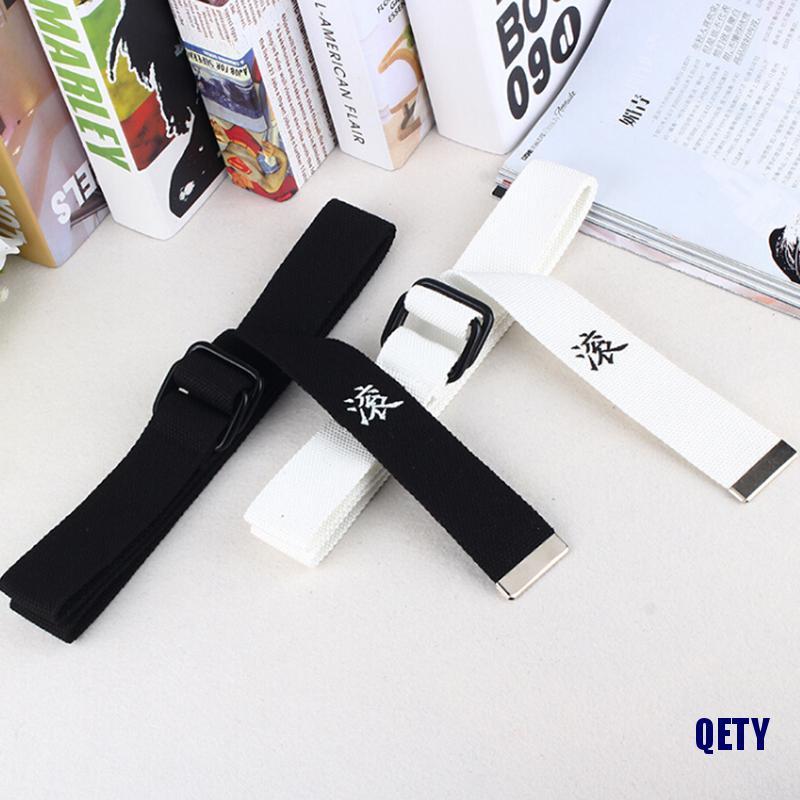 Thắt lưng bằng vải canvas hai khóa thời trang đơn giản sành điệu cho nam nữ