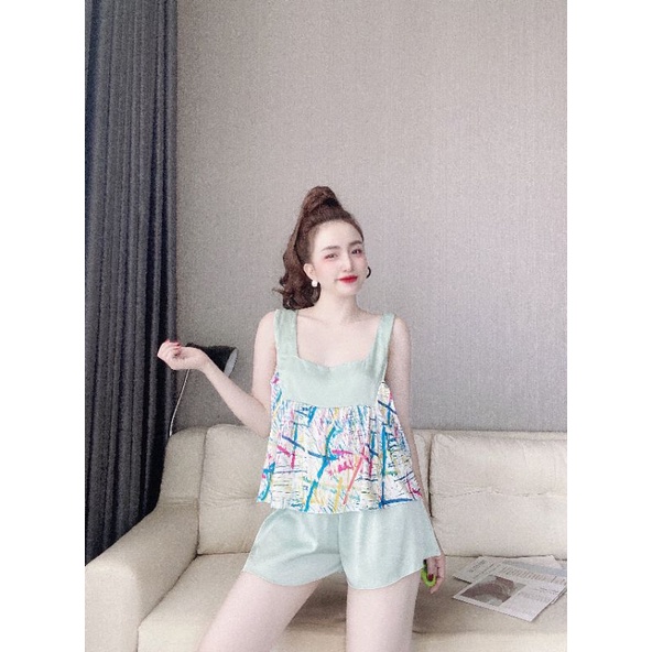 [ Cập nhật màu mới] Bộ lụa Latin đùi phối màu xinh xắn | BigBuy360 - bigbuy360.vn