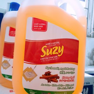 Nước lau sàn SUZY Nhật Bản 4L diệt khuẩn, chống trơn trượt - thành phần HỮU CƠ.