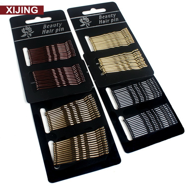 Bộ 24 kẹp tăm tạo kiểu tóc chất liệu kim loại mạ vàng