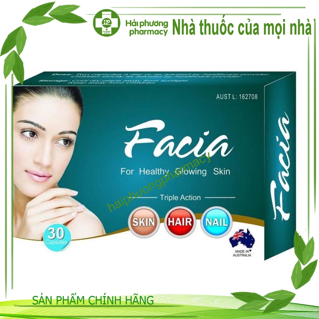 Facia – Viên uống đẹp da, mờ thâm nám, ngăn ngừa lão hóa, giúp trắng da hiệu quả (30 viên nang mềm )