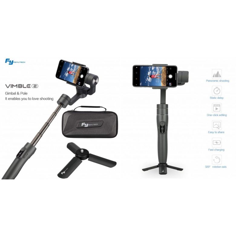 Gymbal chống rung Feiyu Tech Vimble 2s cho điện thoại - Gymbal duy nhất có thể kéo dài - Chính hãng new 100% | BigBuy360 - bigbuy360.vn