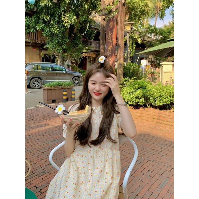 Đầm Búp Bê In Hoa Nhỏ Xinh Thời Trang Cho Phụ Nữ