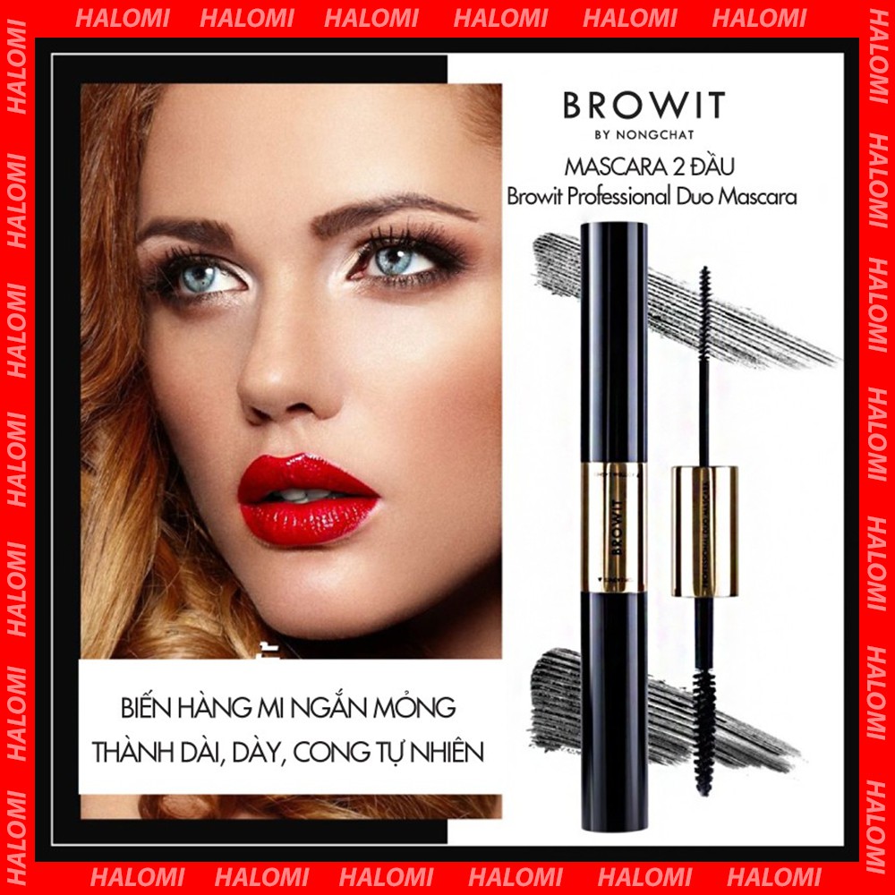 Mascara Browit Nongchat 2 Đầu Professional Duo Mascara 4 + 4g SEXY BLACK