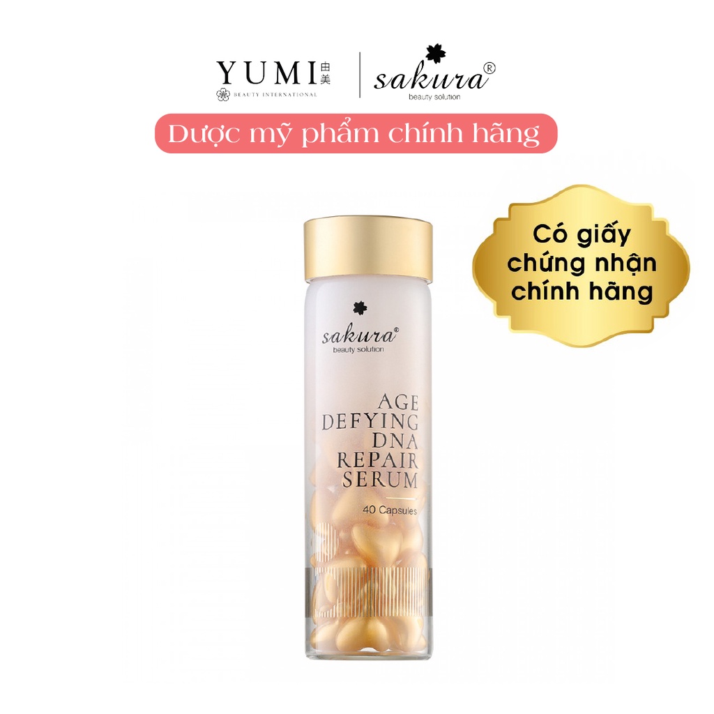 Serum Tinh Chất Sakura Age Defying DNA Repair Serum Dưỡng Da Trắng Sáng Phục Hồi Chống Lão Hóa 40 Viên/ Hộp