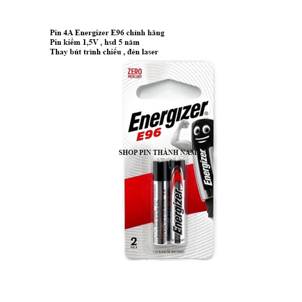 Vỉ 2 viên pin AAAA 4A Energizer dùng cho bút cảm biến