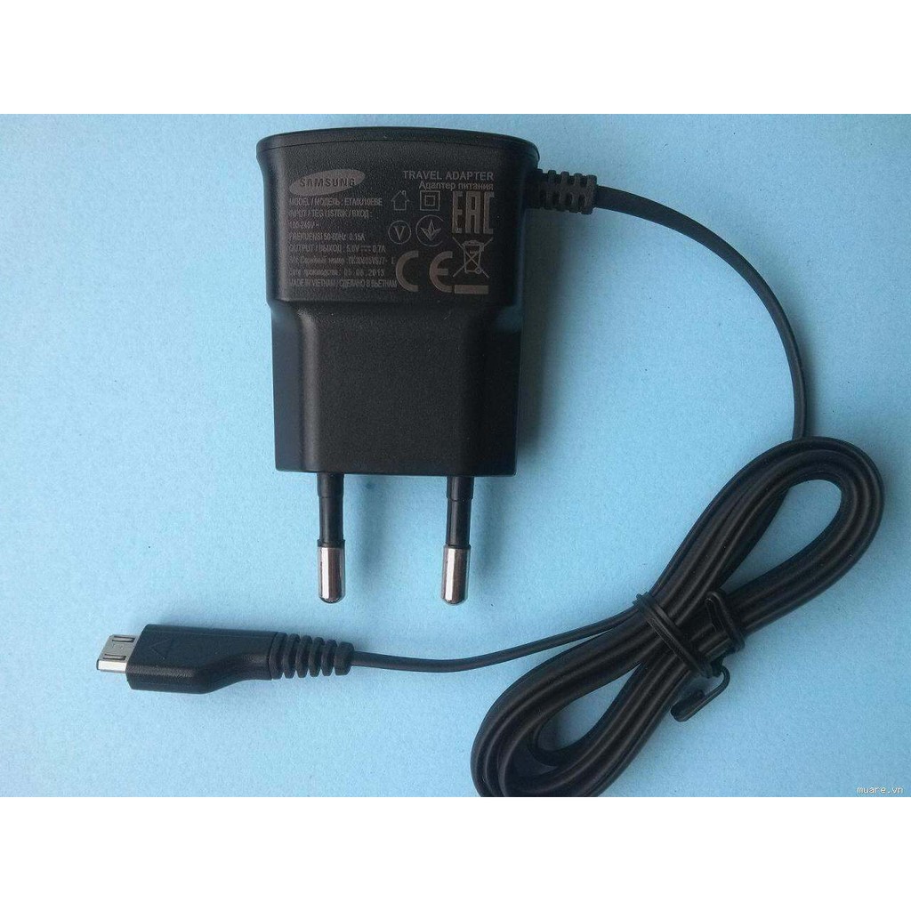 Sạc Samsung S2 Liền Dây 5V-0.7A chân micro sản xuất samsung Việt Nam