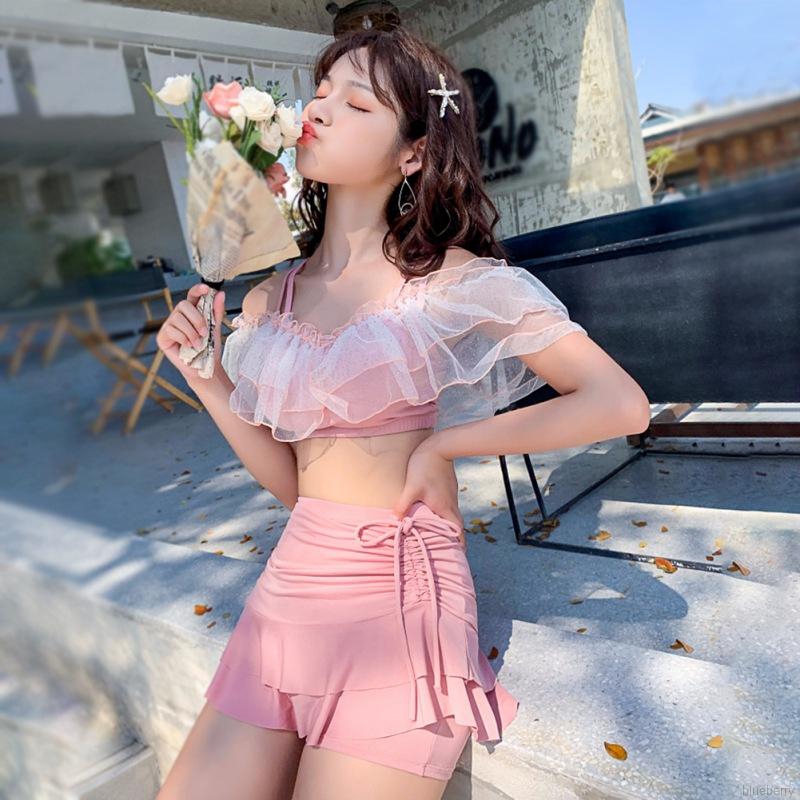 Bộ đồ tắm hai mảnh phối họa tiết quả việt quất xinh xắn | BigBuy360 - bigbuy360.vn