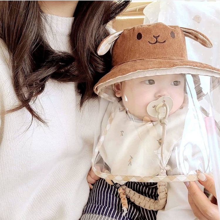 Mũ Đội Có Viền Bảo Vệ Mặt Chống Giọt Bắn Dành Cho Trẻ Em