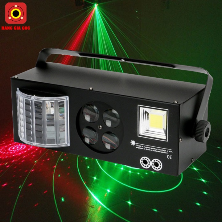 Đèn vũ trường 4 trong 1 DMX Laser Led Pattern Flash siêu sáng dùng cho sân khấu, phòng bay, quán bar, karaoke gia đình