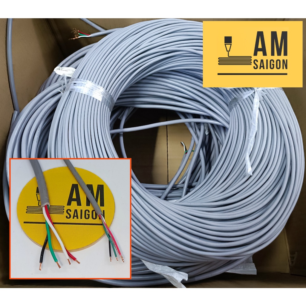[22Awg - 24Awg] Dây Cáp Điện Nhật 2P 4P 6P Dây Tín Hiệu 2 Lõi 4 Lõi 6 Lõi 0.2 - 0.3Mm2 Bọc Nhựa Chất Lượng Cao Mới 100%