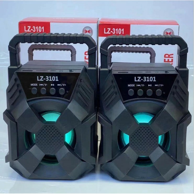 Loa bluetooth LZ-3101 - Thiết kế hầm hố mạnh mẽ cùng khả năng khuếch đại âm thanh mạnh mẽ - Quai xách tiện lợi- Cao Cấp