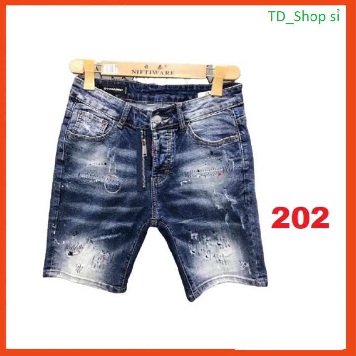 Quần Short JEAN Nam (202) Rách Co Dãn Cao Cấp Hàng Xưởng Tận Gốc - Thời Trang Hot Trend TD_Shop sỉ (44-80KG)