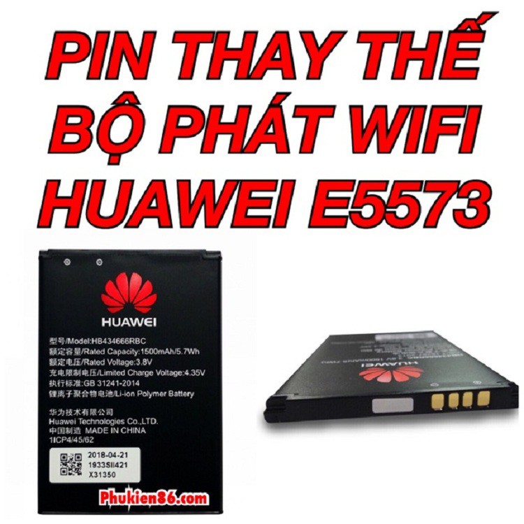 Pin Thay Thế Huawei E5577 Hàng Chính Hãng Bóc Máy Mới 100% Tuổi Thọ trung bình cao Không Chai Pin