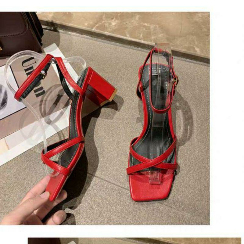 Giày cao gót dây mãnh nhiều màu cao 5cm BIG SIZE 32 33 34 40 41 42 43