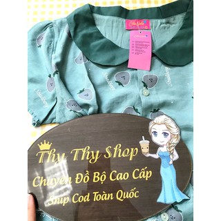 Đồ Bộ Mặc Nhà Lửng Dâu Chất Đũi Lạnh Mềm Mát