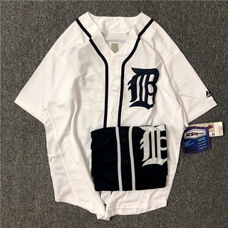Mlb Bóng Chày Jersey Đường Phố Thể Thao Bóng Chày Nửa Tay Rời Áo Thun Hip-Hop Giữa Chiều Dài Nam Nữ Bông Tai Kẹp bf