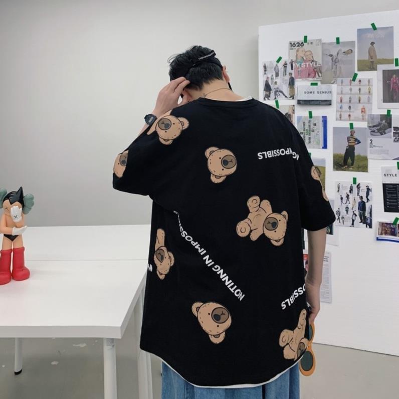 Áo sơ mi Nam , Nữ Tay lỡ Unisex Cotton Oversize Form Rộng Cute Giá Rẻ . ,