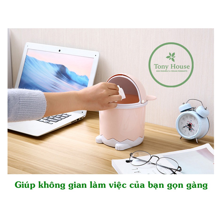 [Mã LIFEXANH03 giảm 10% đơn 500K] Thùng rác mini để bàn hình gấu dễ thương