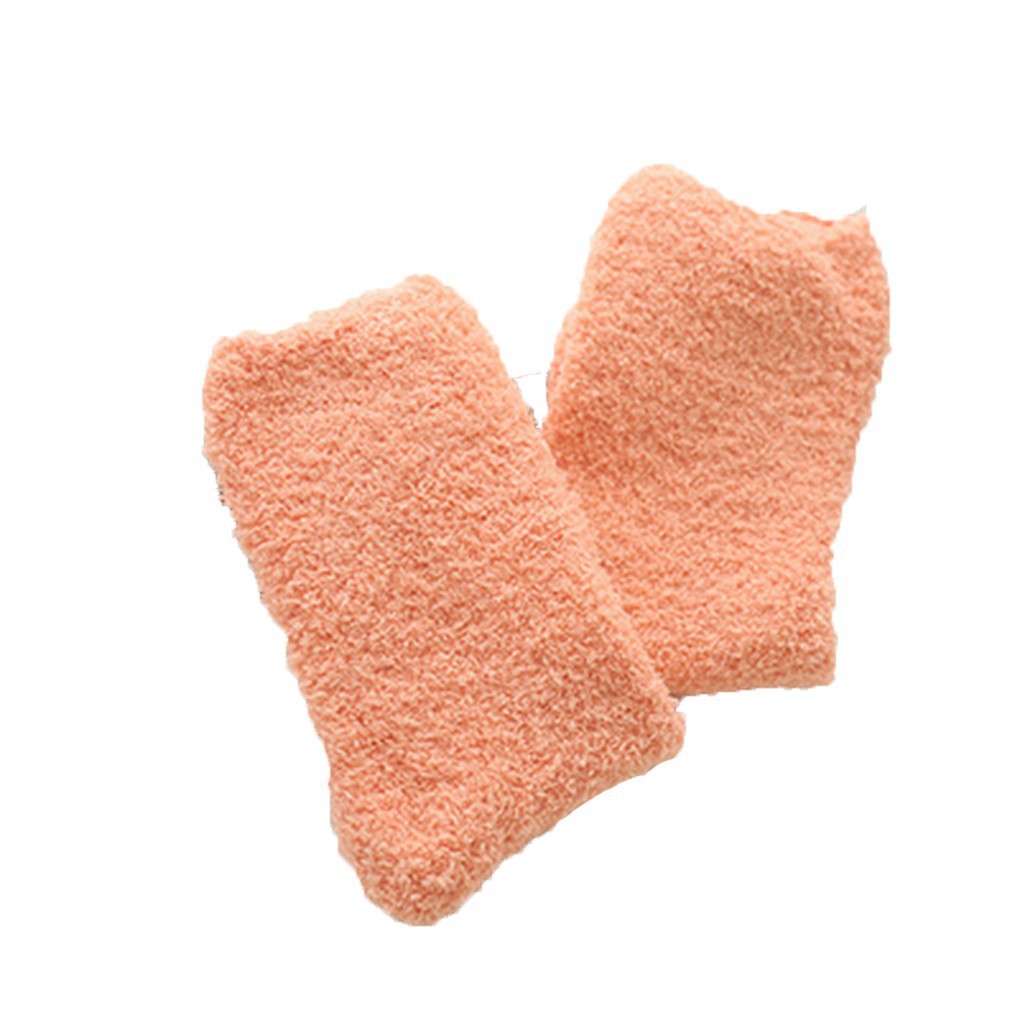 Women Coral Fleece Socks Warm Thick Ankle Socks Long Midi Low Lined Slipper_FF86 | BigBuy360 - bigbuy360.vn
