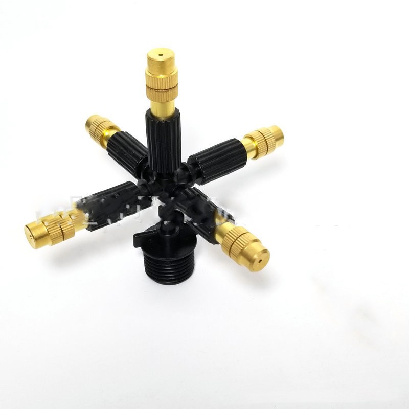 Béc phun sương tưới cây 5 tia đầu đồng (béc đồng điều chỉnh được) - HV Store 173