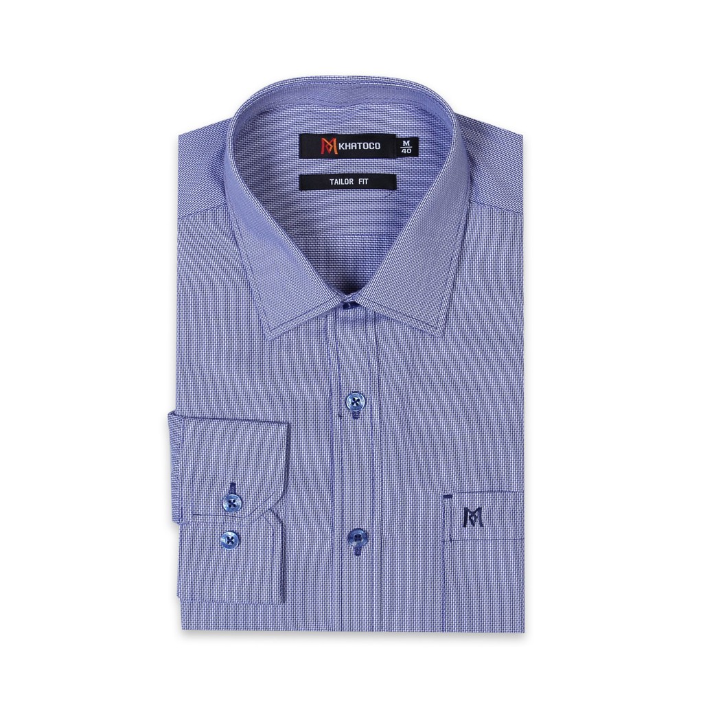 Áo sơ mi nam Khatoco tay dài họa tiết mã A1MD468T1-CNMK011-2004-D | BigBuy360 - bigbuy360.vn