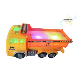 Xe ben tự chạy, có đèn led 3d nhiều màu, nhạc sôi động