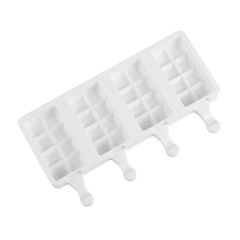 Khuôn Silicone Làm Kem Que 4 Ngăn Tiện Dụng
