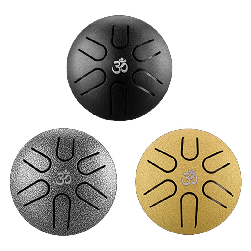 Sa Trống Gõ 6 Notes 3 Inch Lưỡi Thép Hình Hoa Sen Dành Cho Người Lớn Tập Yoga Thiền Định