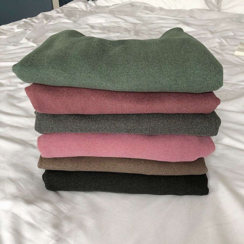 Áo Giữ Nhiệt Nữ Áo Len Lót Lông Cổ Lọ Xuất Nhật MoTie - Mutie ( Túi Zip )