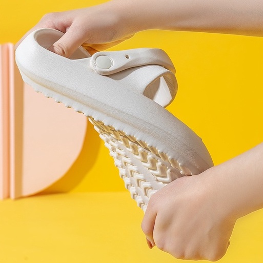 Dép nam,nữ Sandal đế bằng quai nhún EVA đi cực êm chân hot trend A143 Warm&amp;Cute