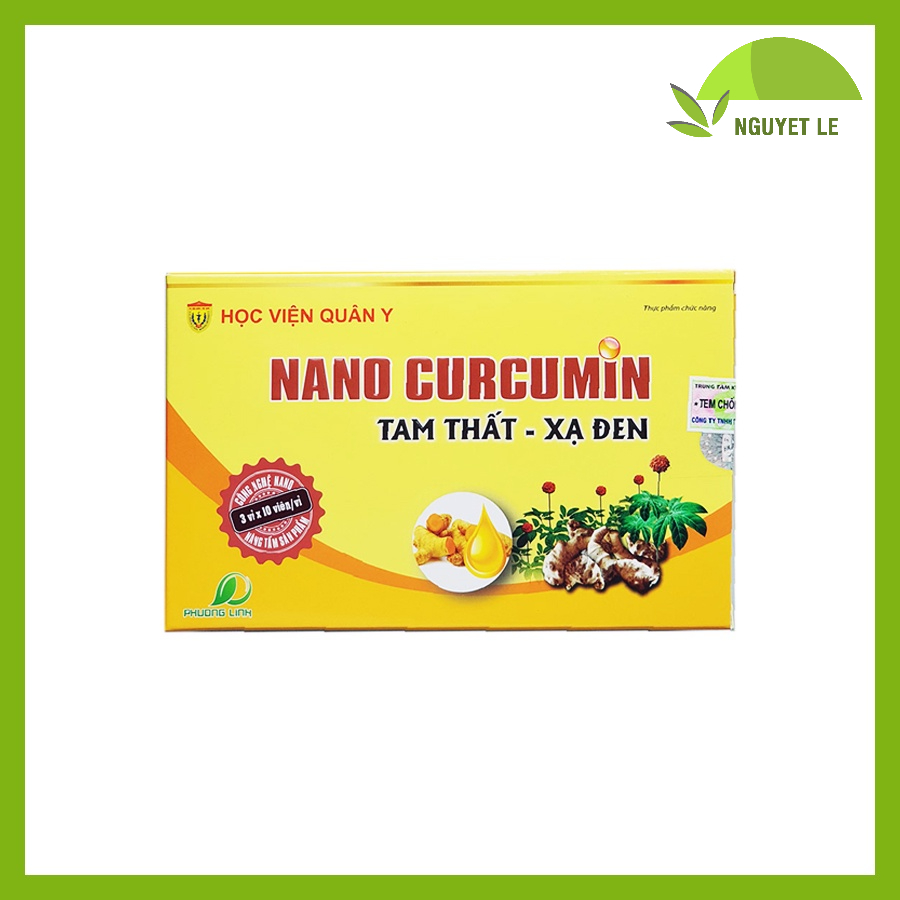 Hộp Nano Curcumin tam thất xạ đen Học Viện Quân Y - hỗ trợ dạ dày và phục hồi sức khoẻ