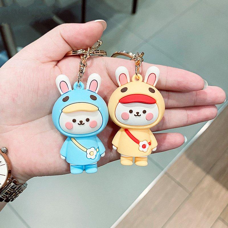 Móc Khoá Thỏ SMILING Dễ Thương Nhiều Mẫu Đáng Yêu Phụ Kiện Túi Xách, Balo, Ô tô Cute Hottrend 2022 02MKT -Minkey