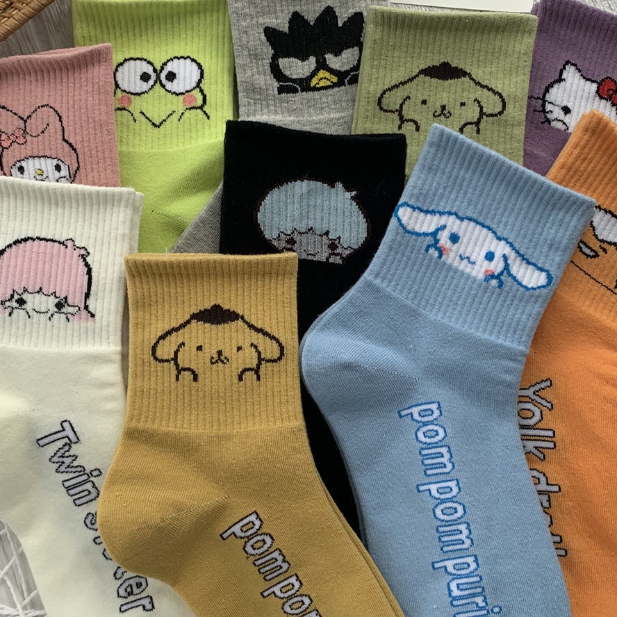 Tất vớ cổ cao phong cách hàn quốc 027 ❤️Free ship❤️ tất cổ cao họa tiết dễ thương mít Store