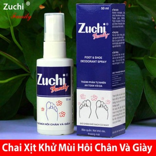 ☘️Xịt Khử Mùi Hôi Chân Và Giày Zuchi Family- Xịt Thơm Thoáng Chân Và Giày chai 50ml