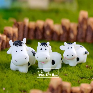 Chú Bò Hạnh Phúc - Mô hình trang trí, phụ kiện trang trí cho cây xanh