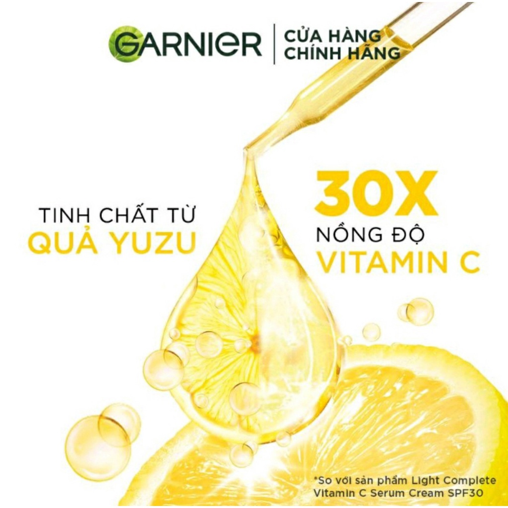 7.5ml- Tinh chất tăng cường sáng da mờ thâm Garnier Complete 30X Vitamin C