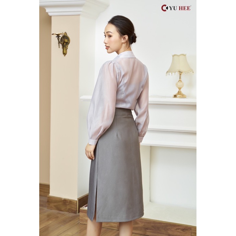 Chân váy xòe chữ A chéo nhật trơn qua gối cao cấp YuHee | BigBuy360 - bigbuy360.vn