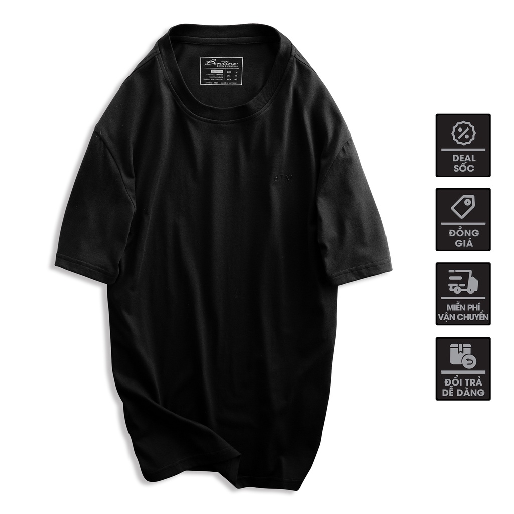 Áo Thun Cộc Tay Nam BTM In Logo Ngực Vải Cotton 2 Chiều Cực Đẹp - BENTINO