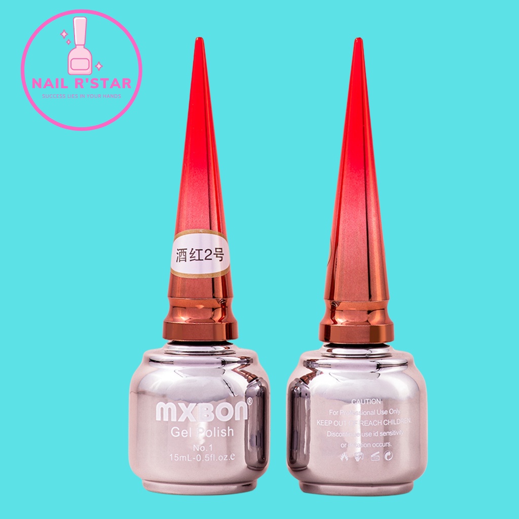 Sơn gel Mxbon chính hãng tone đỏ 6 màu tôn da, chất gel đậm đặc lên chuẩn màu  NAIL R’STAR