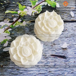 Khuôn bánh trung thu rau câu hoa sen nhụy RT31 (2 cái)